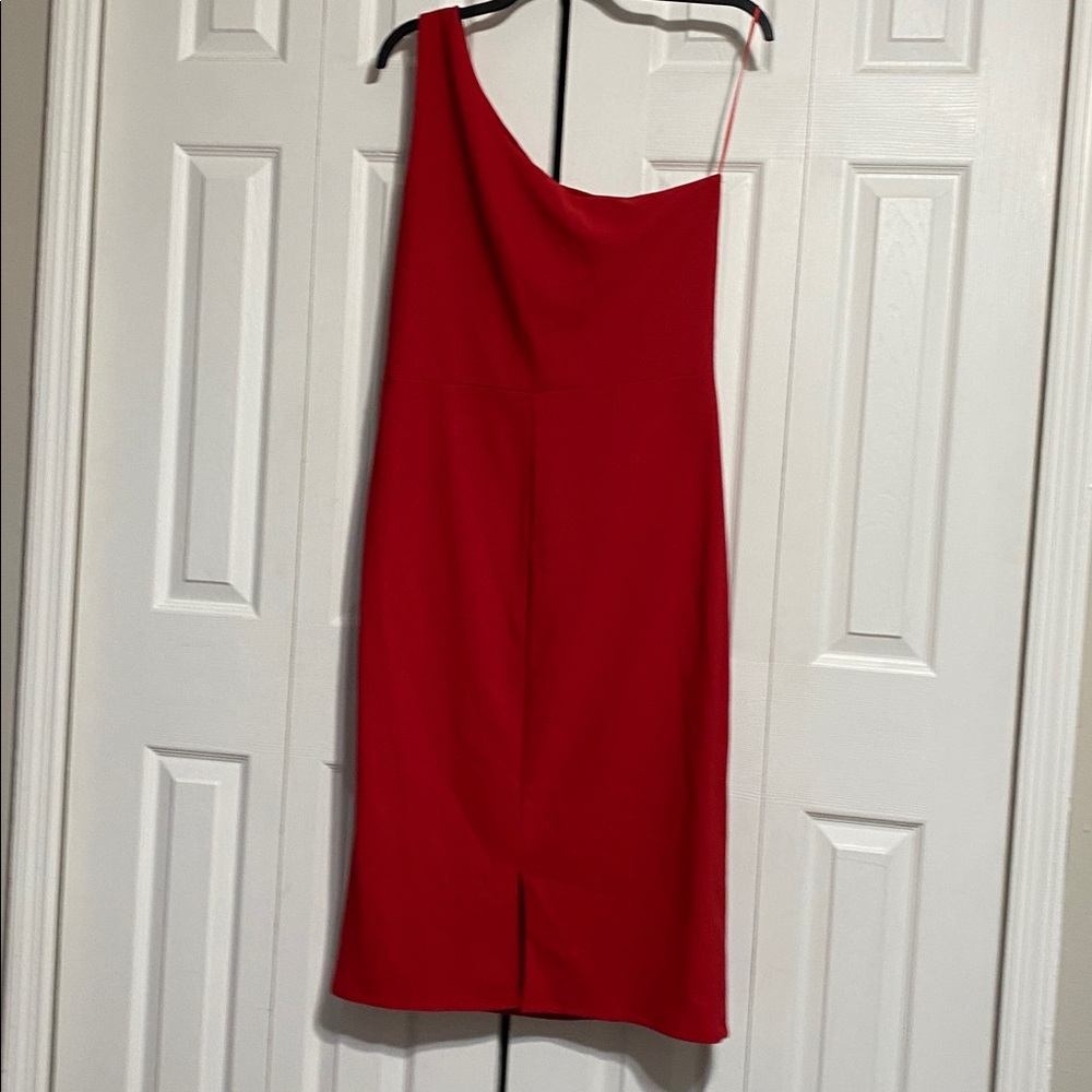 Socialite One-Shoulder Red Cocktail Dress